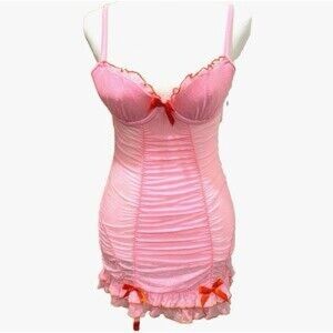 Victoria’s Secret sexy little things y2k pink lingerie bustier sleep dress 36C